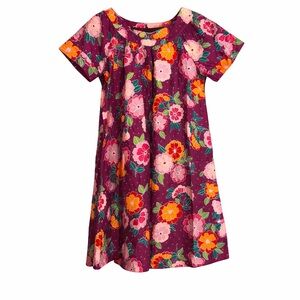 Vintage Sears House Dress Womens Med 12/14 Long Maxi Floral Cotton Pockets